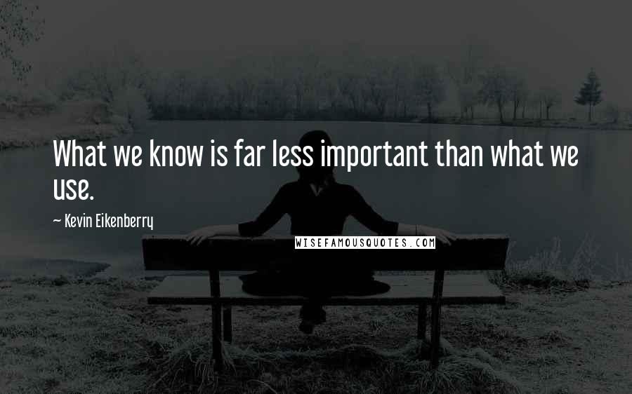 Kevin Eikenberry Quotes: What we know is far less important than what we use.
