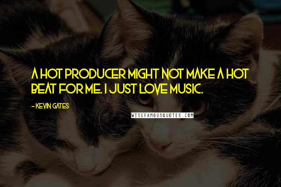 Kevin Gates Quotes: A hot producer might not make a hot beat for me. I just love music.