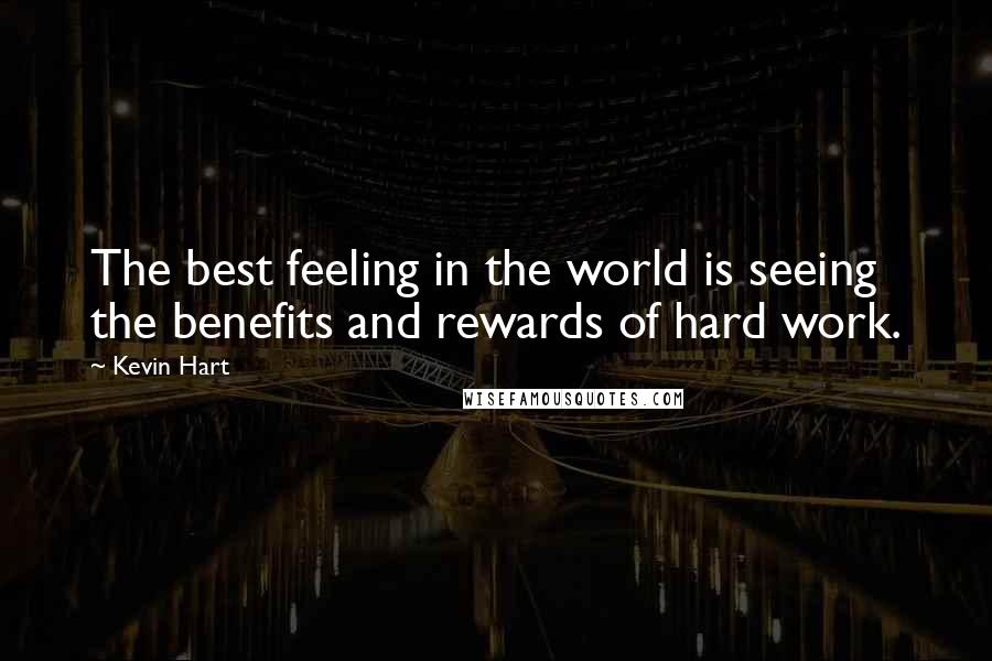 Kevin Hart Quotes: The best feeling in the world is seeing the benefits and rewards of hard work.