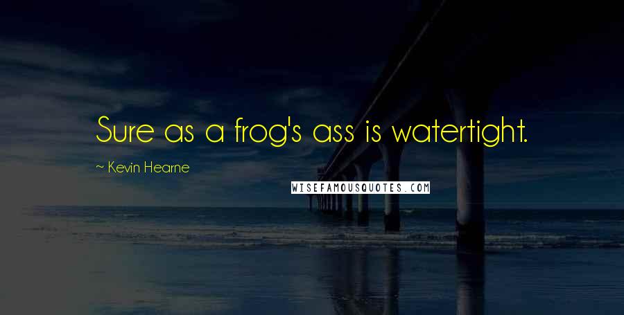 Kevin Hearne Quotes: Sure as a frog's ass is watertight.