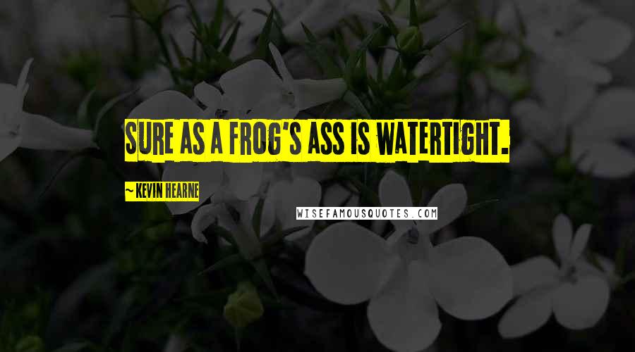 Kevin Hearne Quotes: Sure as a frog's ass is watertight.