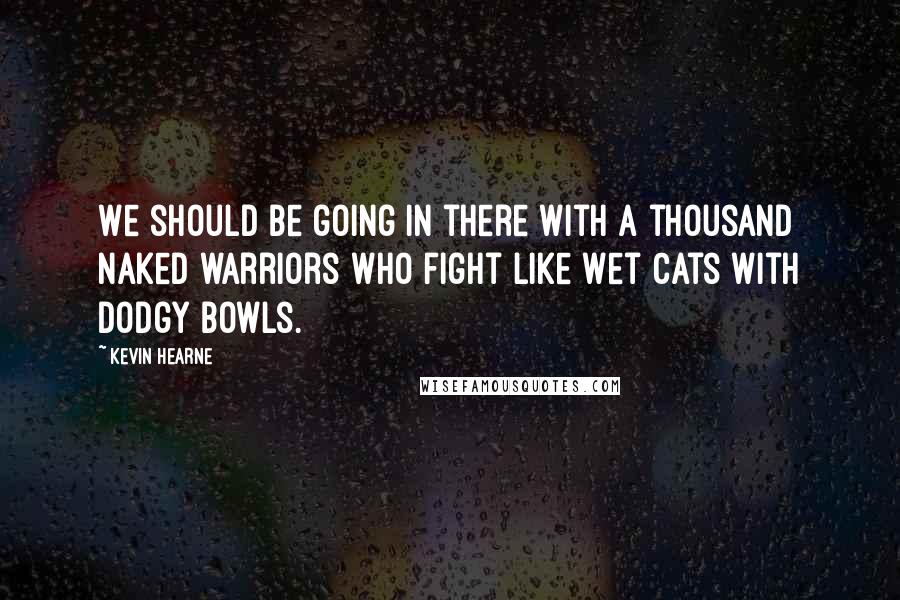 Kevin Hearne Quotes: We should be going in there with a thousand naked warriors who fight like wet cats with dodgy bowls.