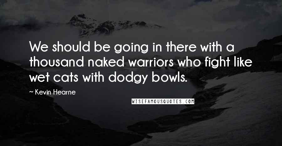 Kevin Hearne Quotes: We should be going in there with a thousand naked warriors who fight like wet cats with dodgy bowls.