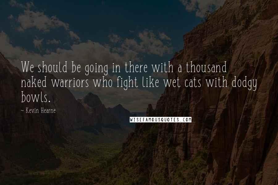 Kevin Hearne Quotes: We should be going in there with a thousand naked warriors who fight like wet cats with dodgy bowls.