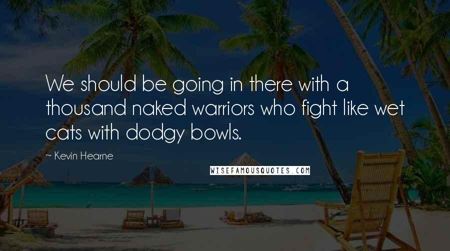 Kevin Hearne Quotes: We should be going in there with a thousand naked warriors who fight like wet cats with dodgy bowls.