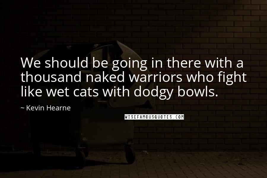 Kevin Hearne Quotes: We should be going in there with a thousand naked warriors who fight like wet cats with dodgy bowls.