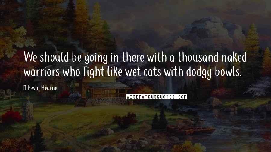 Kevin Hearne Quotes: We should be going in there with a thousand naked warriors who fight like wet cats with dodgy bowls.