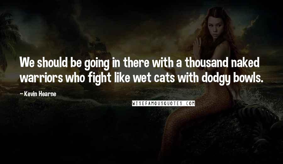 Kevin Hearne Quotes: We should be going in there with a thousand naked warriors who fight like wet cats with dodgy bowls.