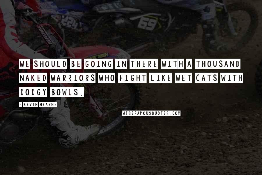 Kevin Hearne Quotes: We should be going in there with a thousand naked warriors who fight like wet cats with dodgy bowls.