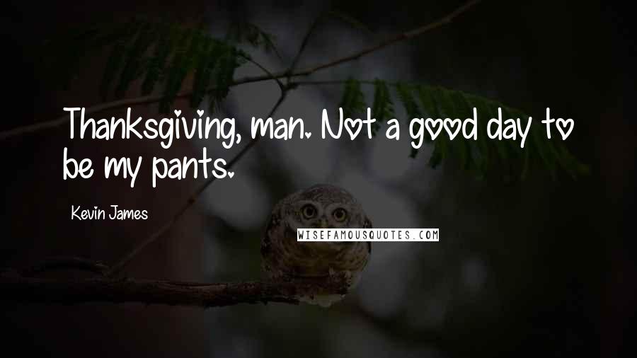 Kevin James Quotes: Thanksgiving, man. Not a good day to be my pants.