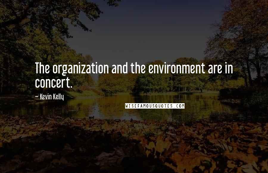 Kevin Kelly Quotes: The organization and the environment are in concert.