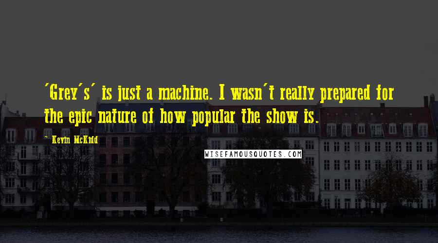 Kevin McKidd Quotes: 'Grey's' is just a machine. I wasn't really prepared for the epic nature of how popular the show is.