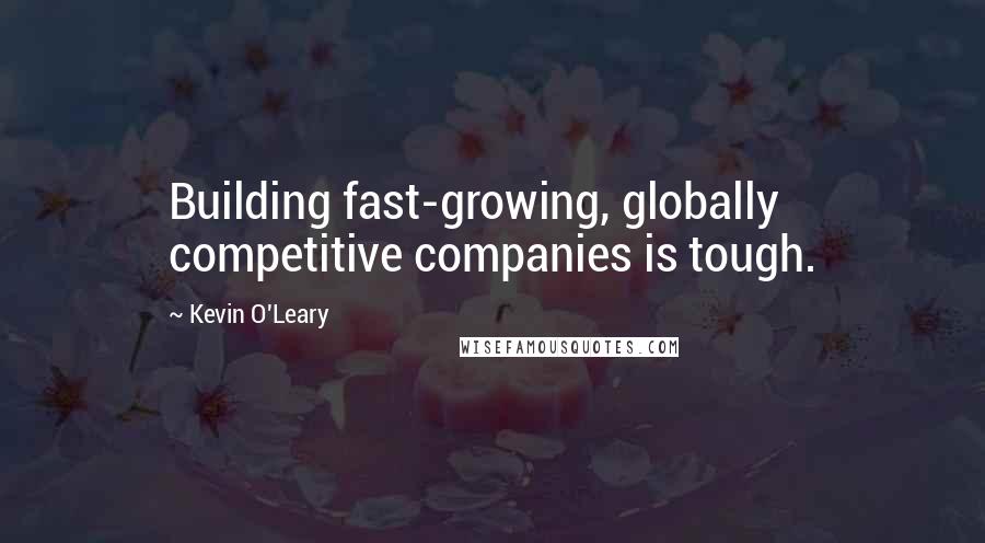 Kevin O'Leary Quotes: Building fast-growing, globally competitive companies is tough.