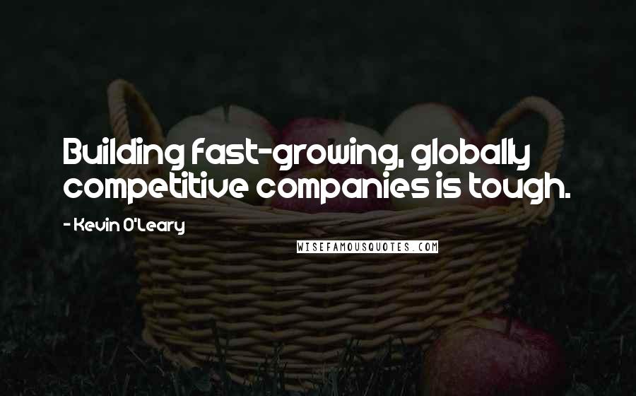 Kevin O'Leary Quotes: Building fast-growing, globally competitive companies is tough.