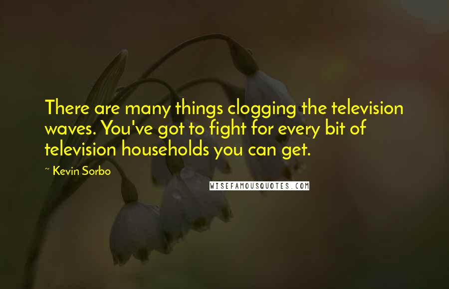 Kevin Sorbo Quotes: There are many things clogging the television waves. You've got to fight for every bit of television households you can get.