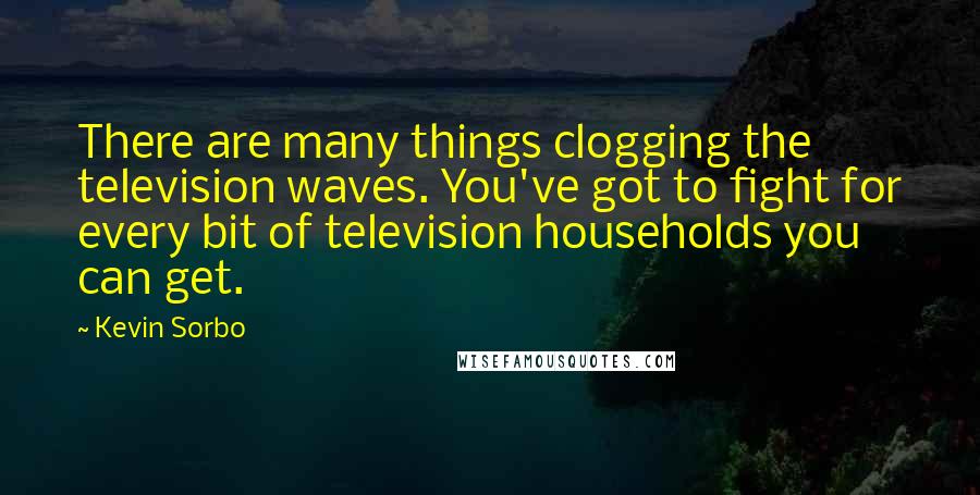 Kevin Sorbo Quotes: There are many things clogging the television waves. You've got to fight for every bit of television households you can get.