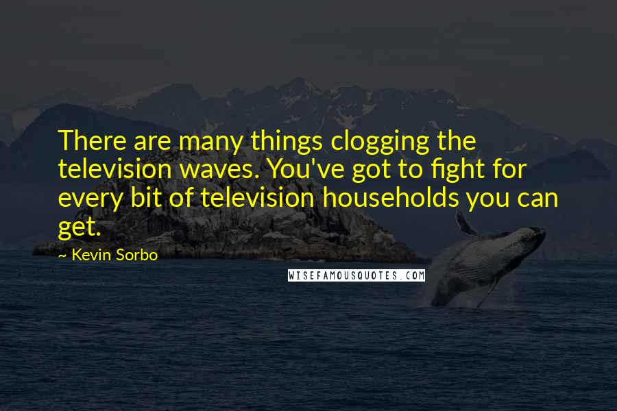 Kevin Sorbo Quotes: There are many things clogging the television waves. You've got to fight for every bit of television households you can get.