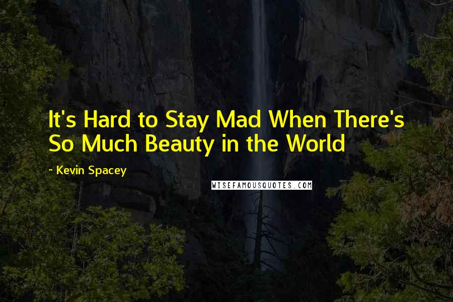 Kevin Spacey Quotes: It's Hard to Stay Mad When There's So Much Beauty in the World
