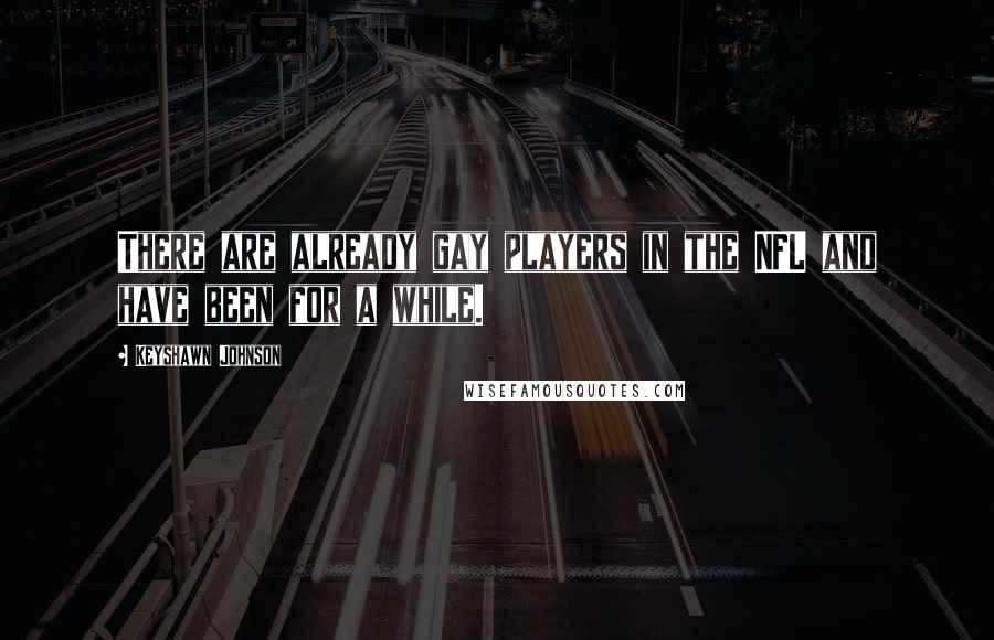 Keyshawn Johnson Quotes: There are already gay players in the NFL and have been for a while.