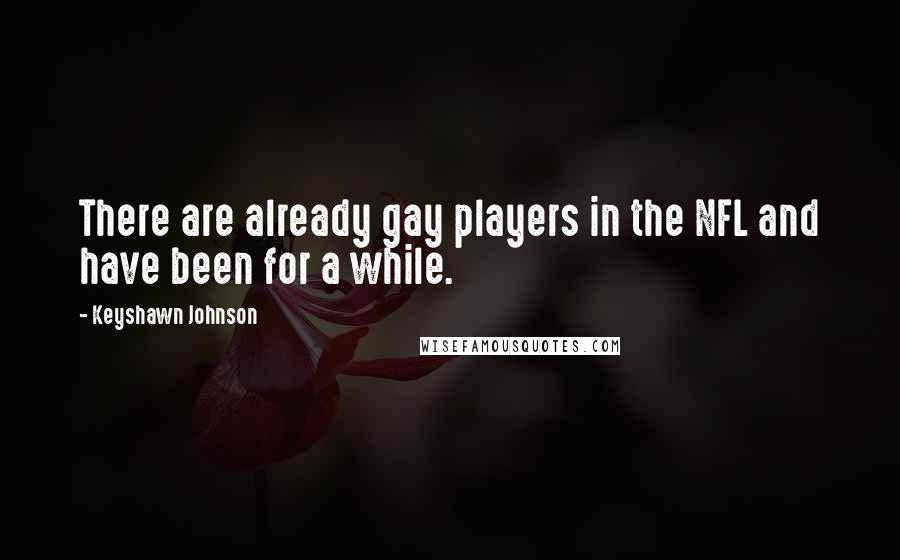 Keyshawn Johnson Quotes: There are already gay players in the NFL and have been for a while.