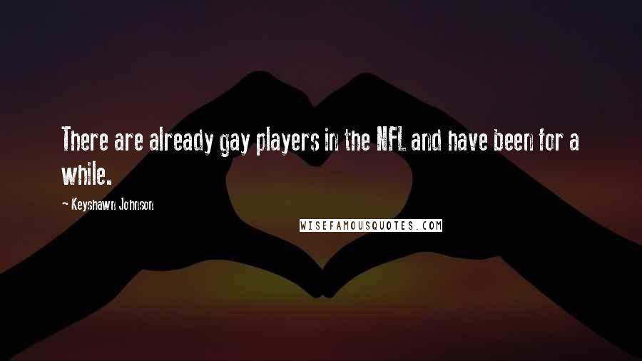 Keyshawn Johnson Quotes: There are already gay players in the NFL and have been for a while.