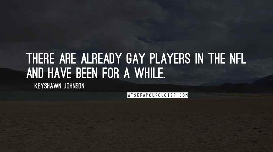 Keyshawn Johnson Quotes: There are already gay players in the NFL and have been for a while.