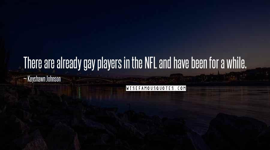 Keyshawn Johnson Quotes: There are already gay players in the NFL and have been for a while.