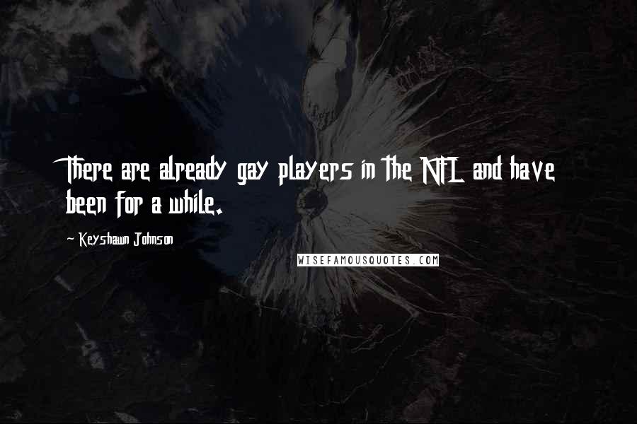 Keyshawn Johnson Quotes: There are already gay players in the NFL and have been for a while.