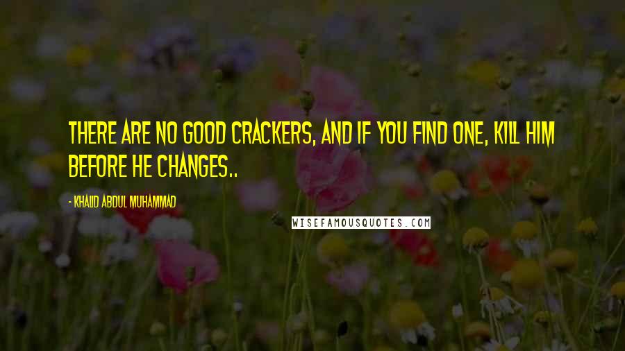 Khalid Abdul Muhammad Quotes: There are no good crackers, and if you find one, kill him before he changes..