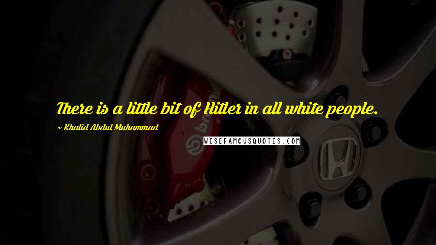 Khalid Abdul Muhammad Quotes: There is a little bit of Hitler in all white people.