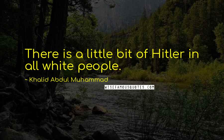 Khalid Abdul Muhammad Quotes: There is a little bit of Hitler in all white people.