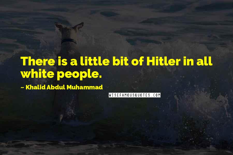 Khalid Abdul Muhammad Quotes: There is a little bit of Hitler in all white people.