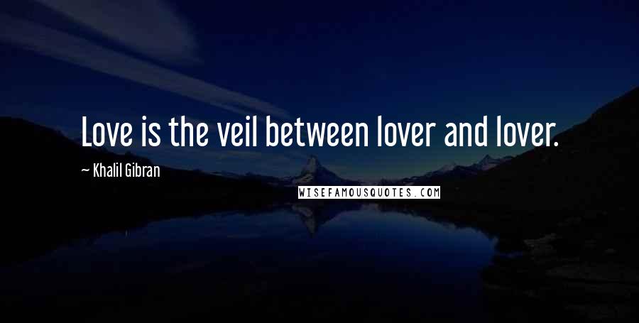 Khalil Gibran Quotes: Love is the veil between lover and lover.