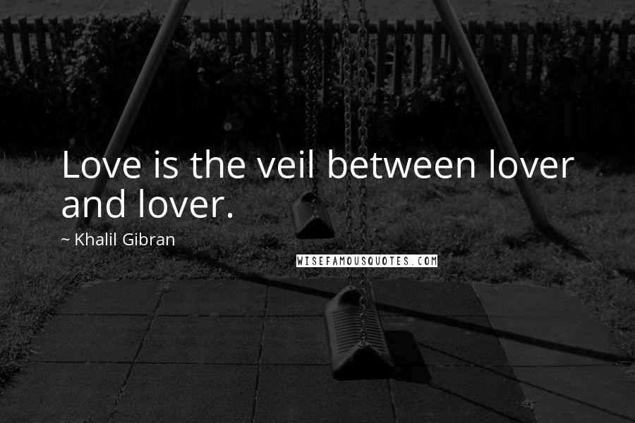 Khalil Gibran Quotes: Love is the veil between lover and lover.