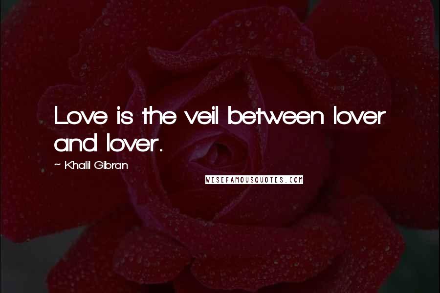 Khalil Gibran Quotes: Love is the veil between lover and lover.
