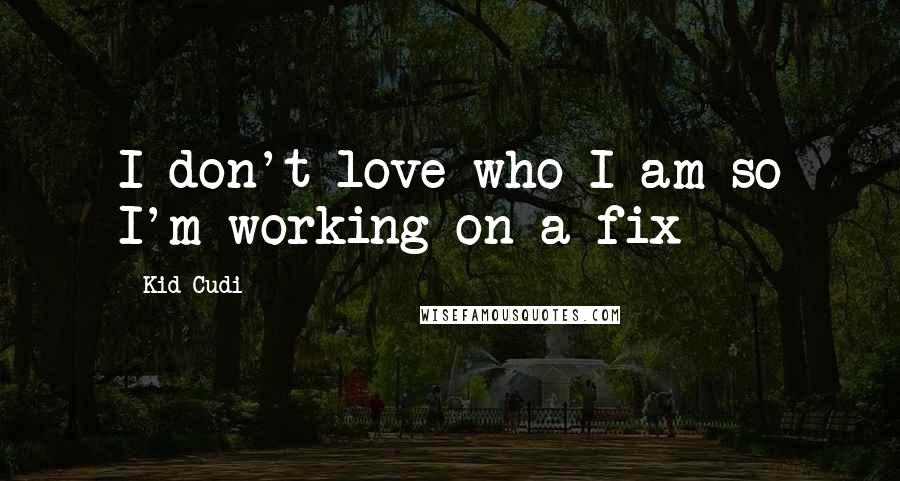 Kid Cudi Quotes: I don't love who I am so I'm working on a fix