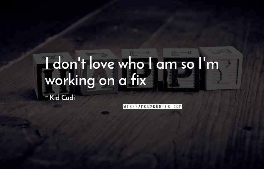 Kid Cudi Quotes: I don't love who I am so I'm working on a fix