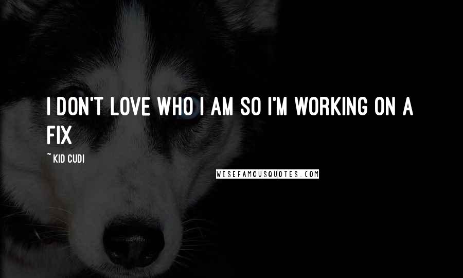 Kid Cudi Quotes: I don't love who I am so I'm working on a fix