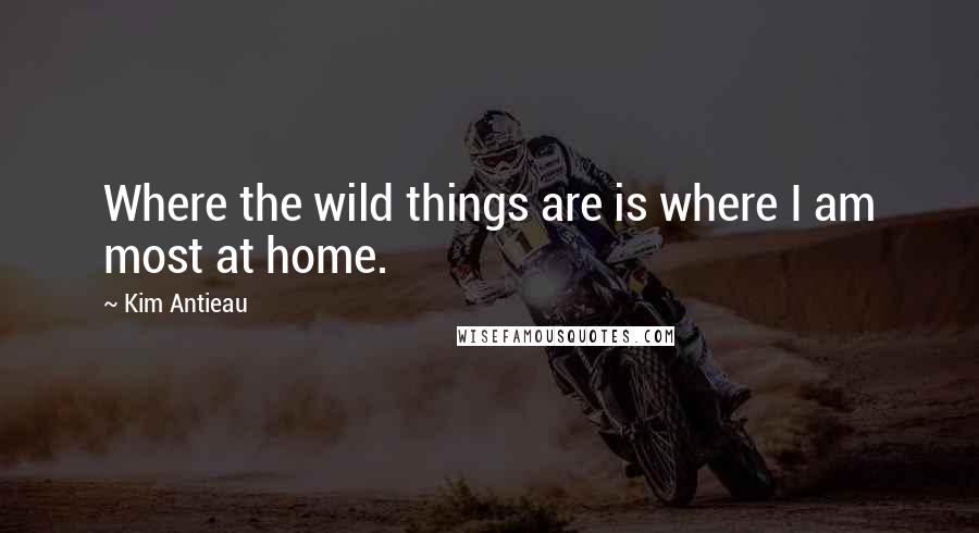 Kim Antieau Quotes: Where the wild things are is where I am most at home.
