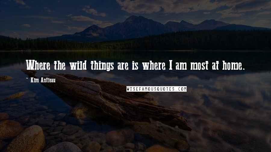 Kim Antieau Quotes: Where the wild things are is where I am most at home.