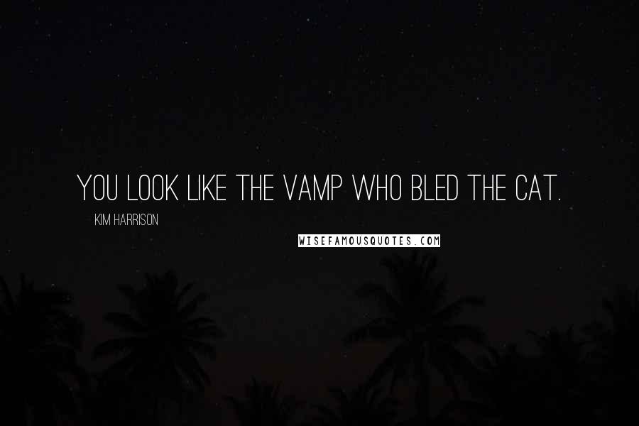 Kim Harrison Quotes: You look like the vamp who bled the cat.