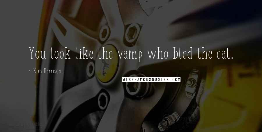 Kim Harrison Quotes: You look like the vamp who bled the cat.