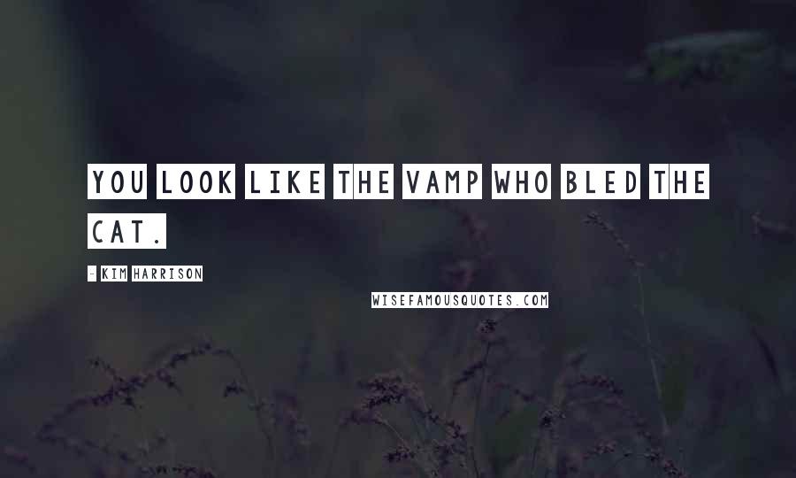Kim Harrison Quotes: You look like the vamp who bled the cat.
