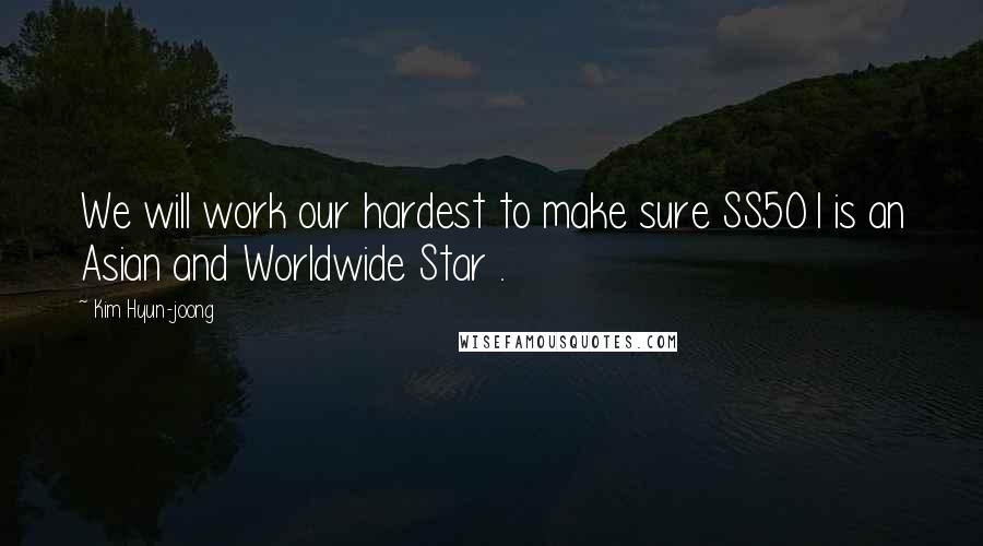Kim Hyun-joong Quotes: We will work our hardest to make sure SS501 is an Asian and Worldwide Star .