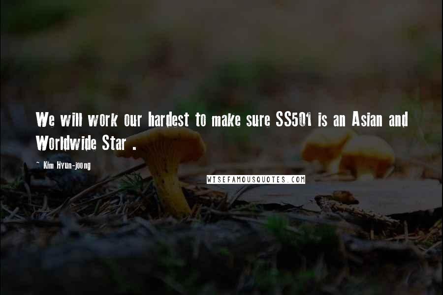 Kim Hyun-joong Quotes: We will work our hardest to make sure SS501 is an Asian and Worldwide Star .