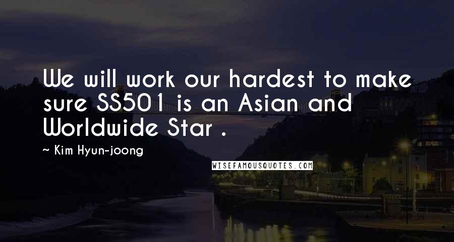 Kim Hyun-joong Quotes: We will work our hardest to make sure SS501 is an Asian and Worldwide Star .