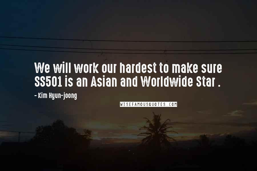 Kim Hyun-joong Quotes: We will work our hardest to make sure SS501 is an Asian and Worldwide Star .