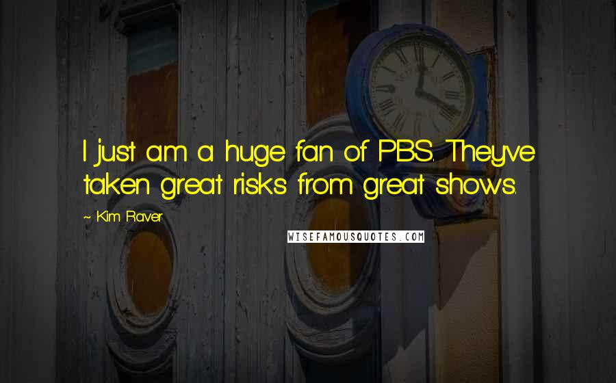 Kim Raver Quotes: I just am a huge fan of PBS. They've taken great risks from great shows.