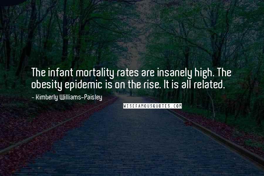 Kimberly Williams-Paisley Quotes: The infant mortality rates are insanely high. The obesity epidemic is on the rise. It is all related.