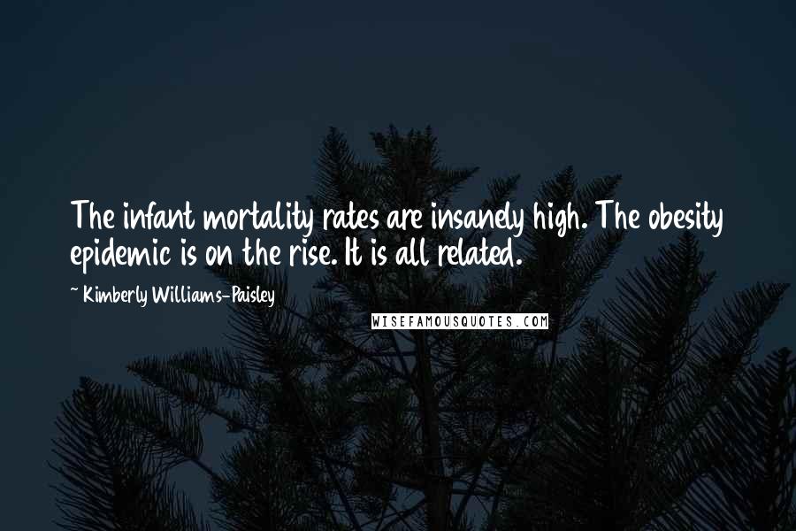 Kimberly Williams-Paisley Quotes: The infant mortality rates are insanely high. The obesity epidemic is on the rise. It is all related.